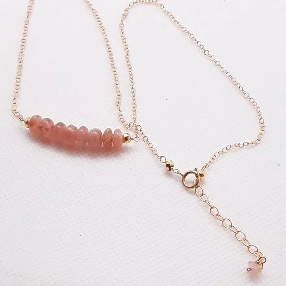 New genuine stone 14kt gf necklace - Picture 2 of 7